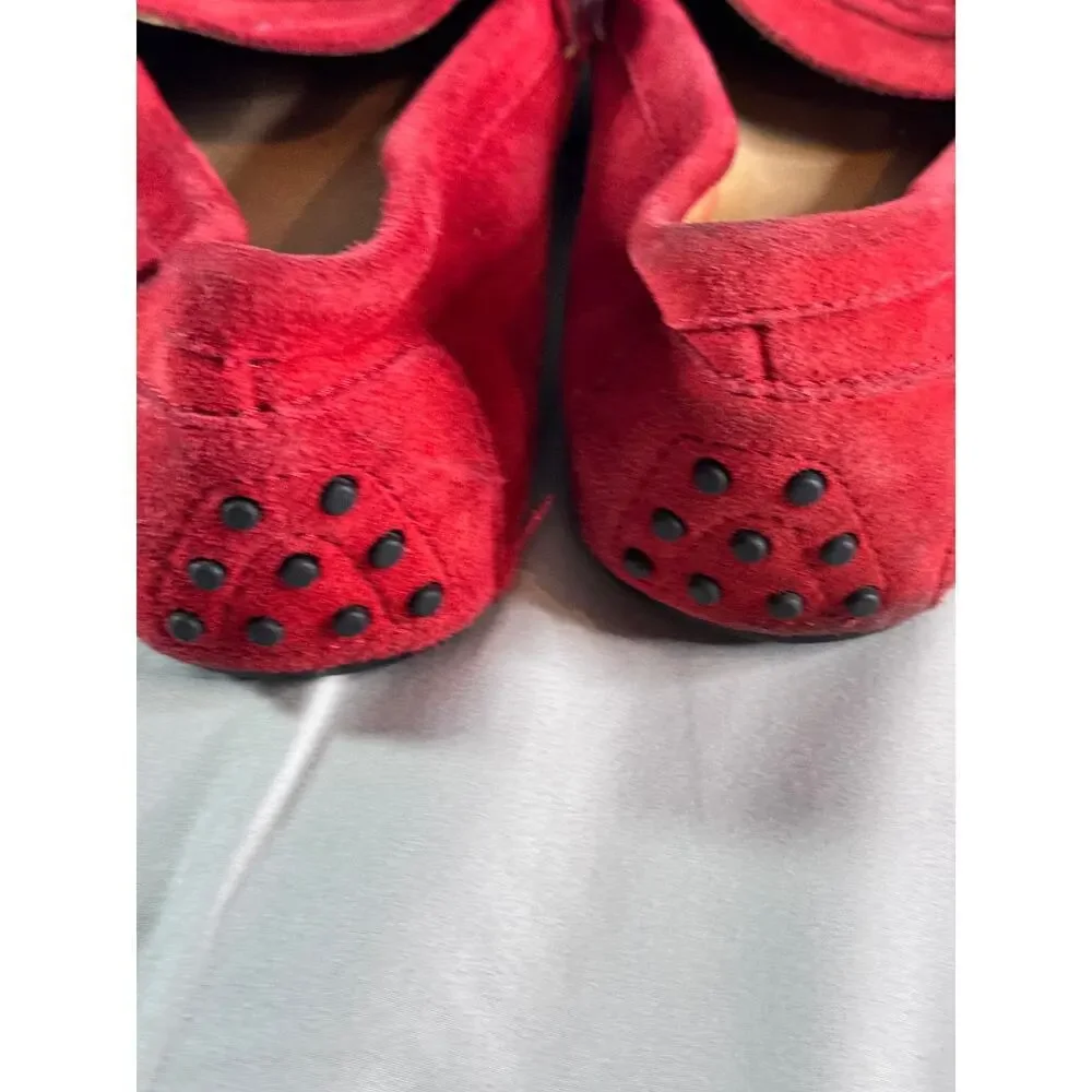 Polo Ralph Lauren Red Suede Driving Loafers Men’s 8D Leather Moccasins